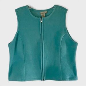 205 10/$50🏄🏻‍♀️ L.L. Bean Turquoise Fleece Vest
